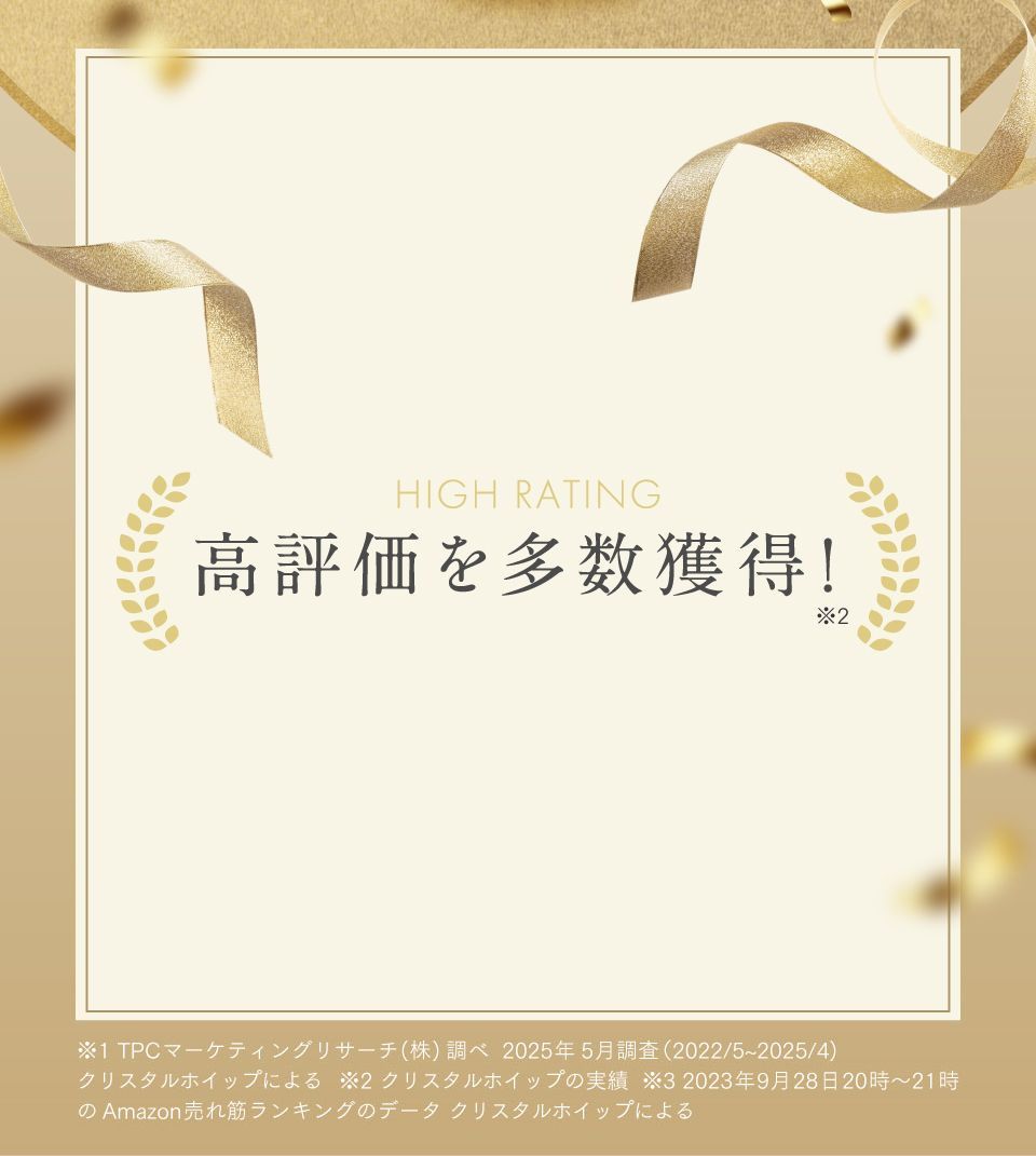 高評価を多数獲得！