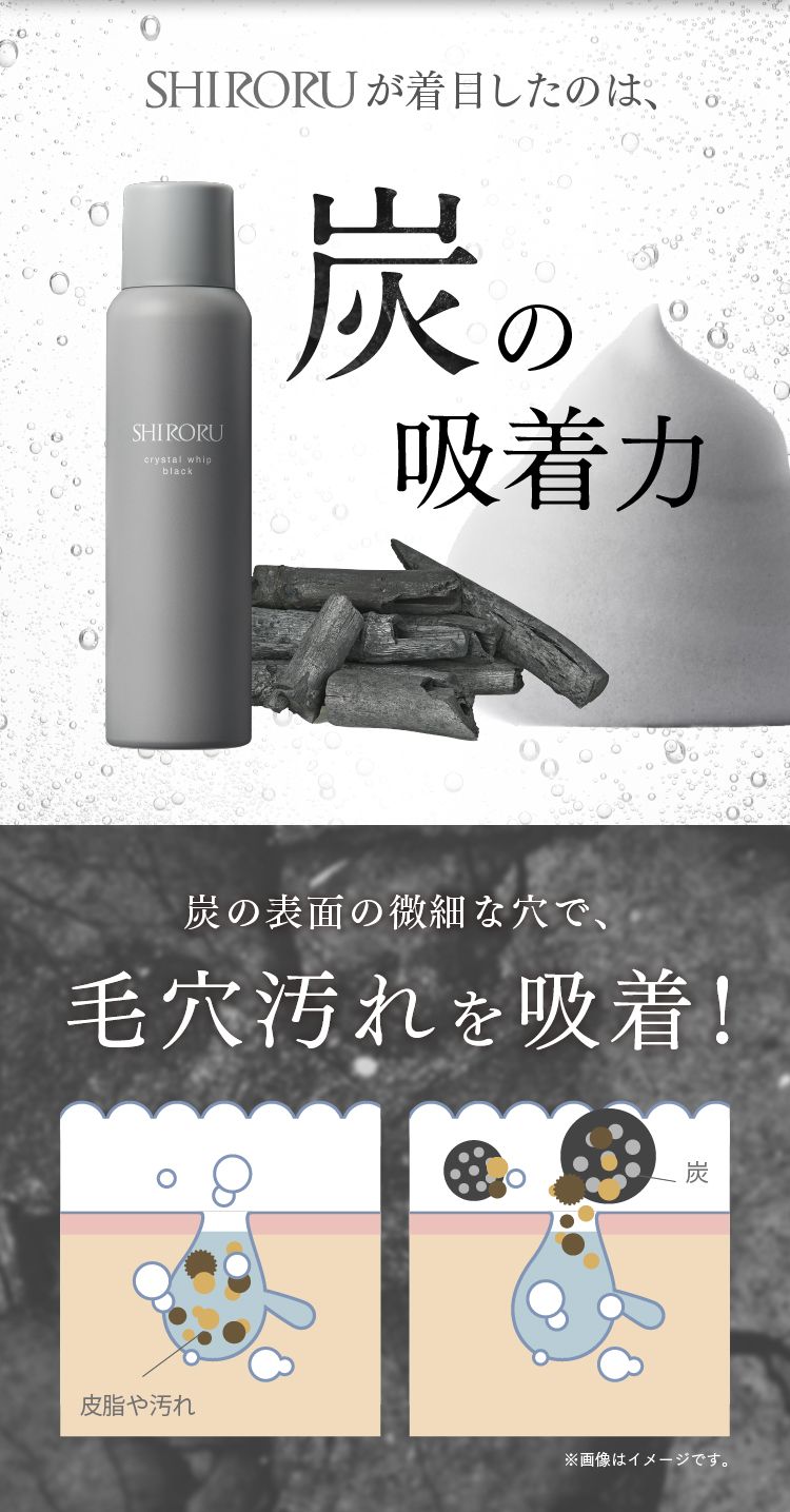 SHIRORUが着目したのは、炭の吸着力