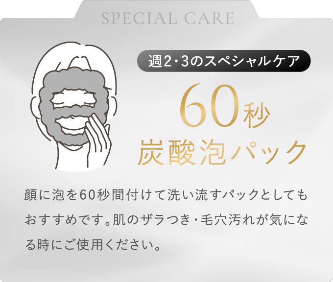 週2・3のスペシャルケア 60秒 炭酸泡パック