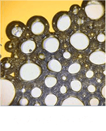 キメの細かい泡