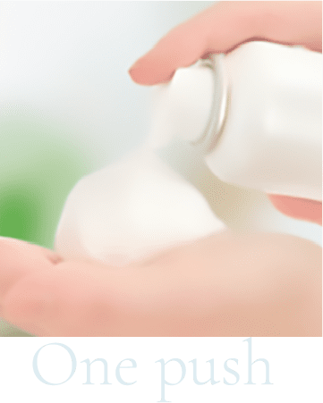 ワンプッシュで泡が作れる